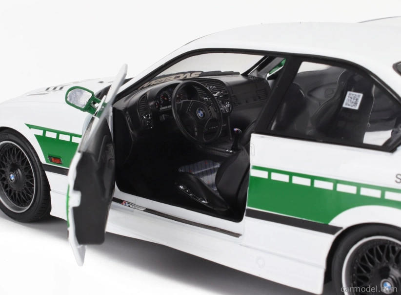 Solido BMW radu 3 M3 (e36) Coupe Polizei 1991 1:18 Bielozelený