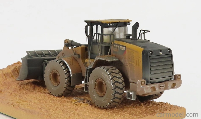 Dm-models Caterpillar Cat966m Ruspa Gommata - Scraper Tractor Weathered Medium Wheel Loader 1:50 Žlutá Černá