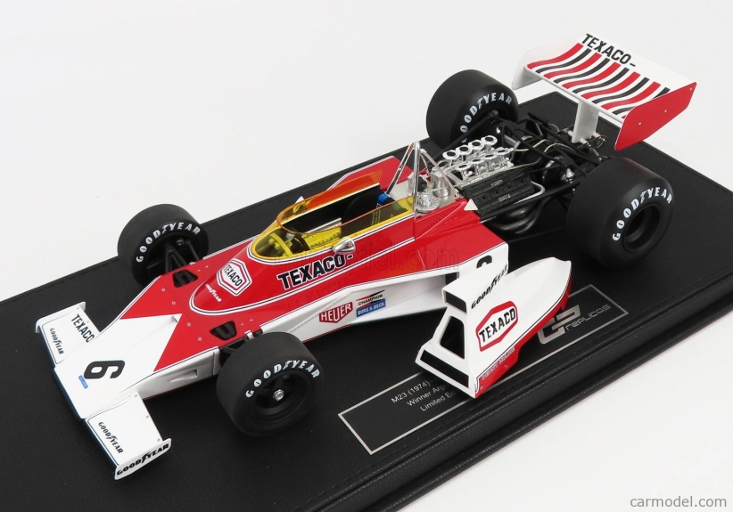 Gp-repliky Mclaren F1 M23 Ford Texaco N 6 Winner Argentina Gp 1974 Danny Hulme 1:18 Červená biela