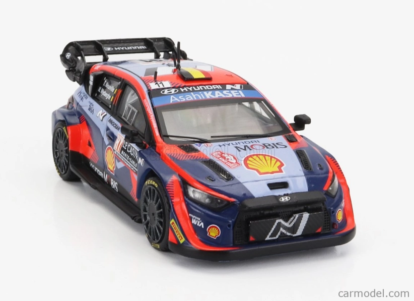 Ixo-models Hyundai I20 N Rally1 Team Shell Mobis Wrt N 11 3. Rally Montecarlo 2023 Thierry Neuville - Martijn Wydaeghe 1:43 2 Tones Blue Red