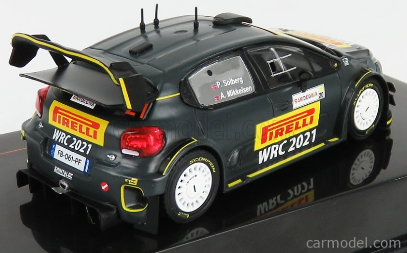 Ixo-models Citroen C3 Wrc N 20 Rally Sardegna Taliansko 2020 P.solberg - A.mikkelsen 1:43 Matt Black