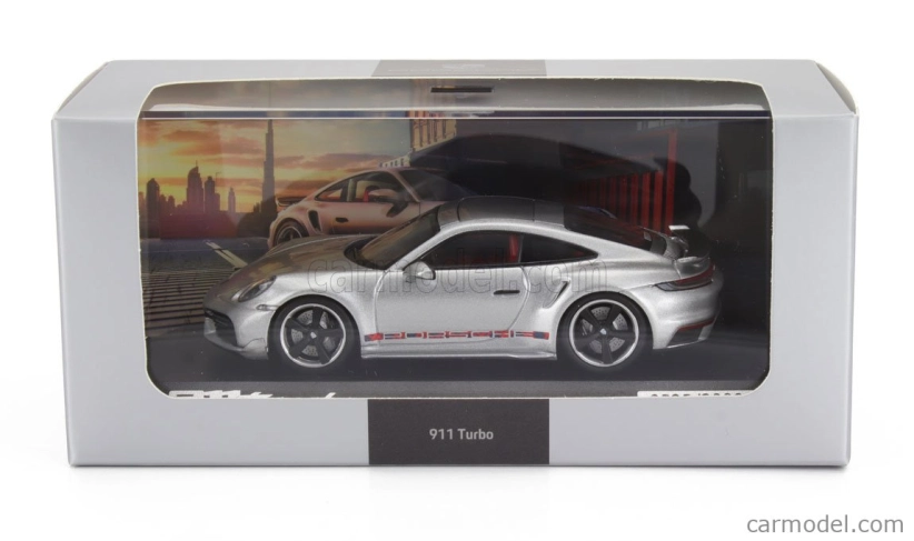 Minichamps Porsche 911 992 Turbo Coupe 2023 - First Turbo Remastered 1:43 Silver