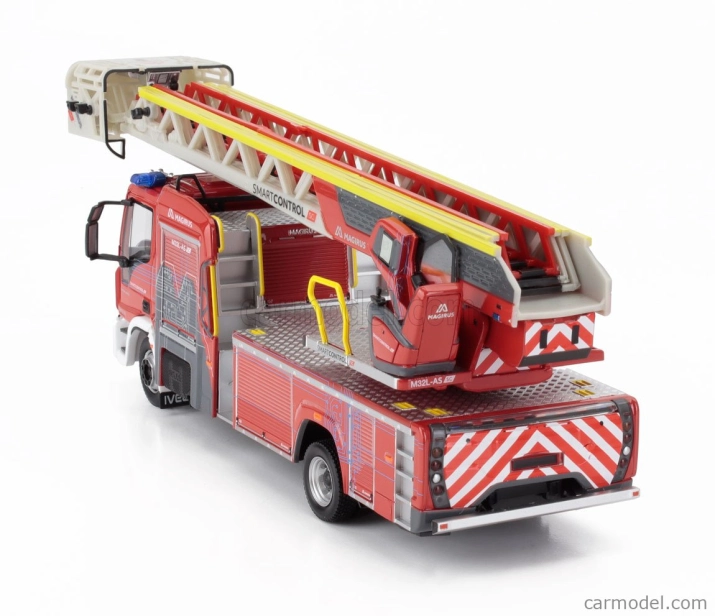 Eligor Iveco fiat Eurocargo Magirus Truck Ttl M32l-as Scala Otočný rebrík Sapeurs Pompiers 2012 1:43 červená biela