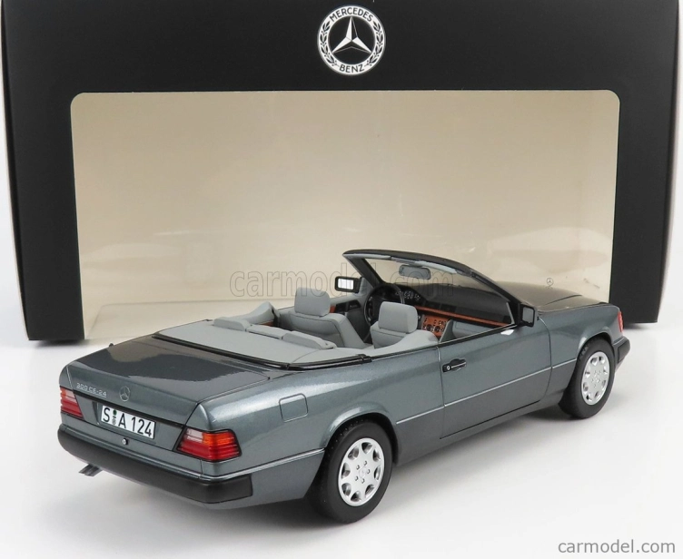 Norev Mercedes benz E-class 300ce 24v (a124) Cabriolet Open 1991 1:18 Grey Met