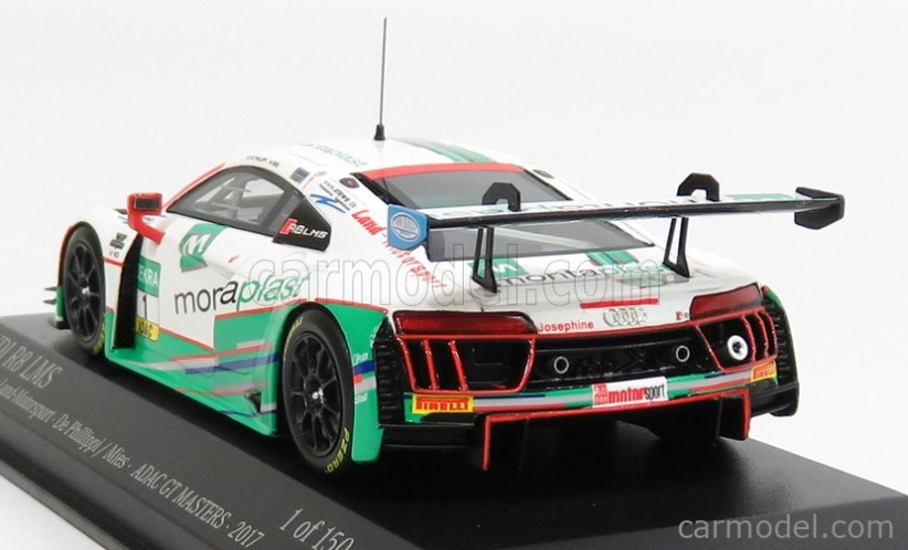 Minichamps Audi R8 Lms Ultra Team Montaplast Motorsport N 1 Adac Gt Masters 2017 De Phillippi - Mies 1:43 Bielozelená