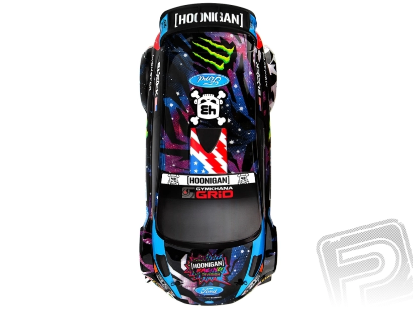 Micro RS4 Ford Fiesta RTR s 2,4GHz RC súpravou, auto. Ken Block RX43