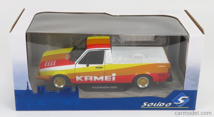 Solido Volkswagen Caddy Pick-up Mki Kamei Tribute 1982 1:18 oranžová žltá červená