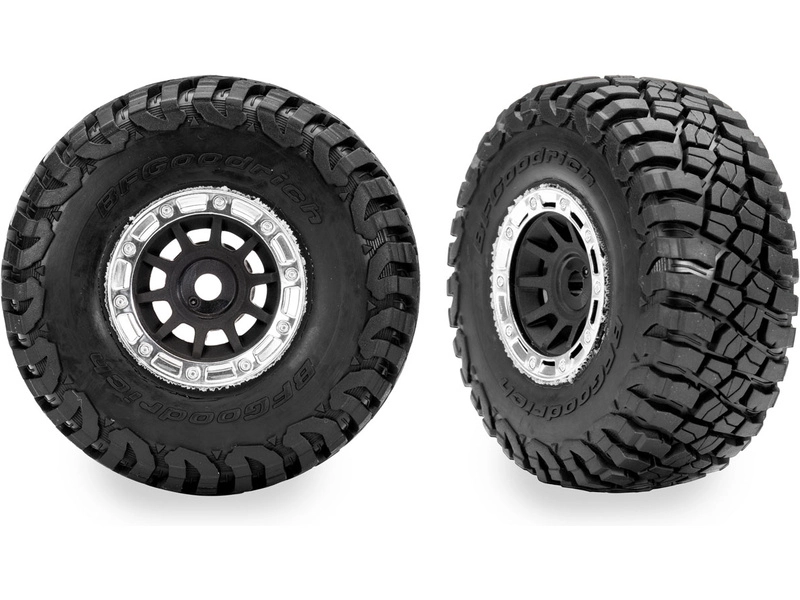 Traxxas kolo 1.4", černý disk, pneu BFG Mud-Terrain (2)