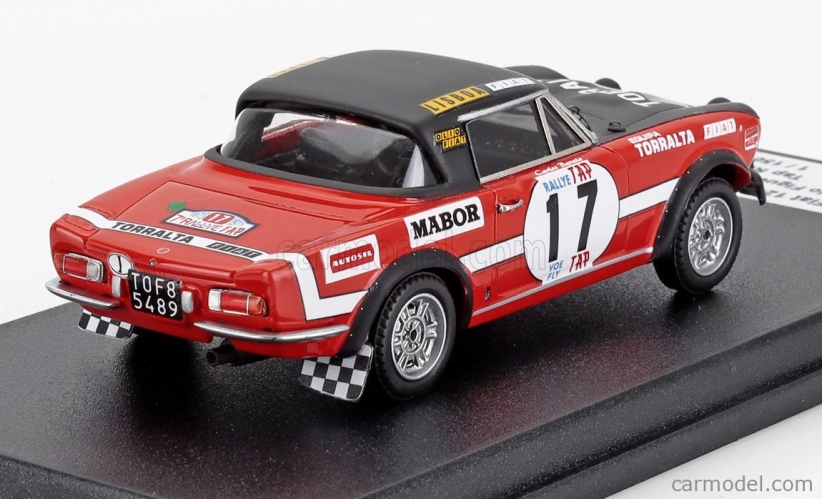 Trofeu Fiat 124 Sport Spider 1600 N 17 Rally Tap 1973 Mario Figueiredo - Carlos Barata 1:43 Černá Červená