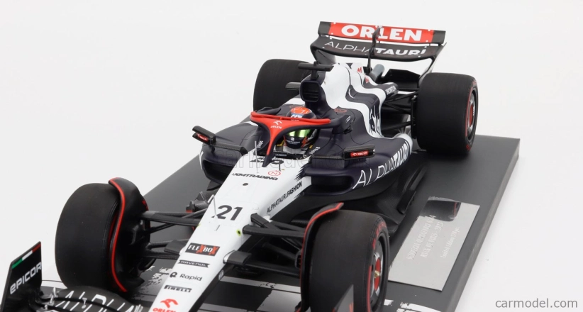 Minichamps Alpha tauri F1  At04 Team Alpha Tauri N 21 Season 2023 Nyck De Vries 1:18 Modrá Bílá