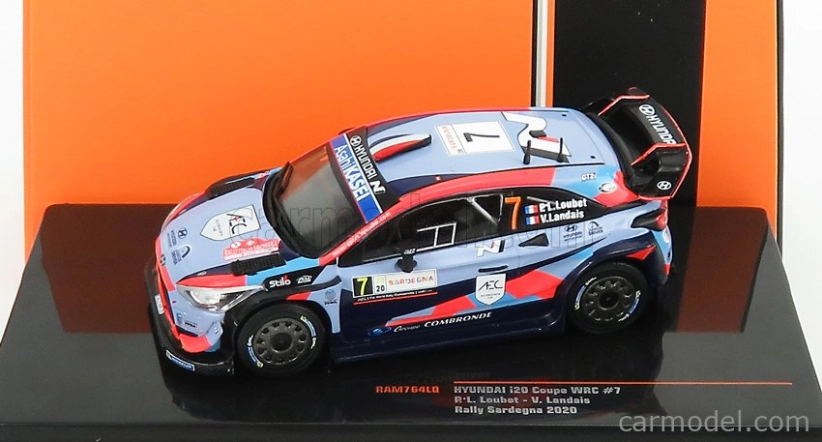 Ixo-models Hyundai I20 Coupe Wrc N 7 Rally Sardegna 2020 P.l.loubet - V.landais 1:43 Svetlo modrá červená čierna