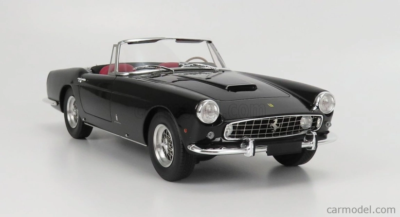 Matrix scale models Ferrari 250gt Ii-series Cabriolet Open 1960 - Con Vetrina With Showcase 1:18 Black