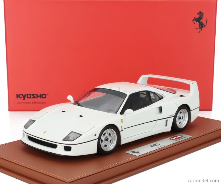 Bbr-models Ferrari F40 1987 - Con Vetrina - With Showcase 1:18 Bianco Avus - Bílá