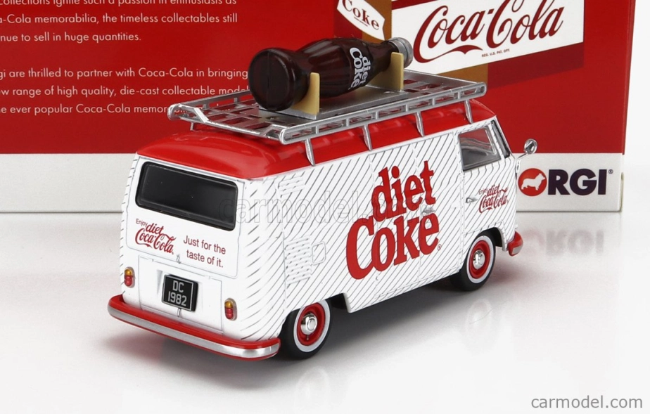 Corgi Volkswagen T1 Van Diet Coke Coca-cola 1965 1:43 Bílá Červená