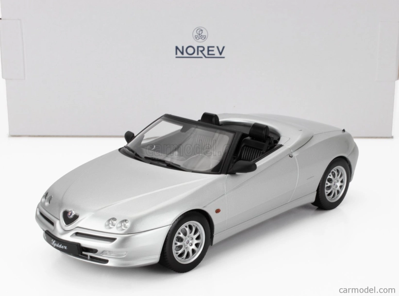 Norev Alfa romeo Spider 2.0 Twin Spark Cariolet Soft-top 1999 1:18 Strieborná