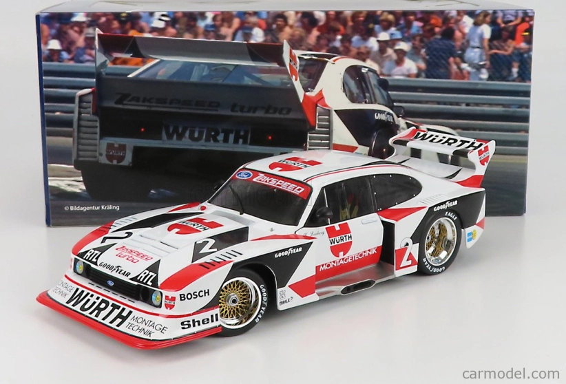 Werk83 Ford england Capri Gr.5 Würth N 2 Drm Champion 1981 Klaus Ludwig 1:18 Bílá Červená Černá