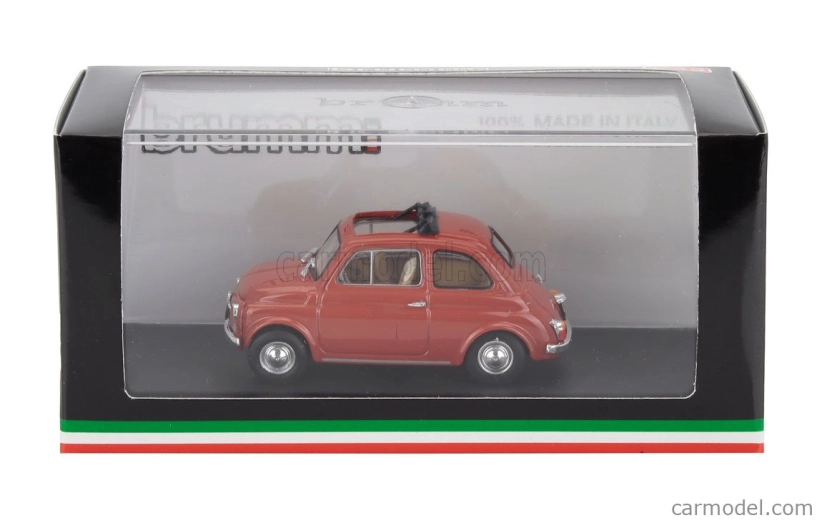 Brumm Fiat 500f Tetto Aperto - Otvorené 1965 1:43 Rosso Corallo Chiaro - Červená