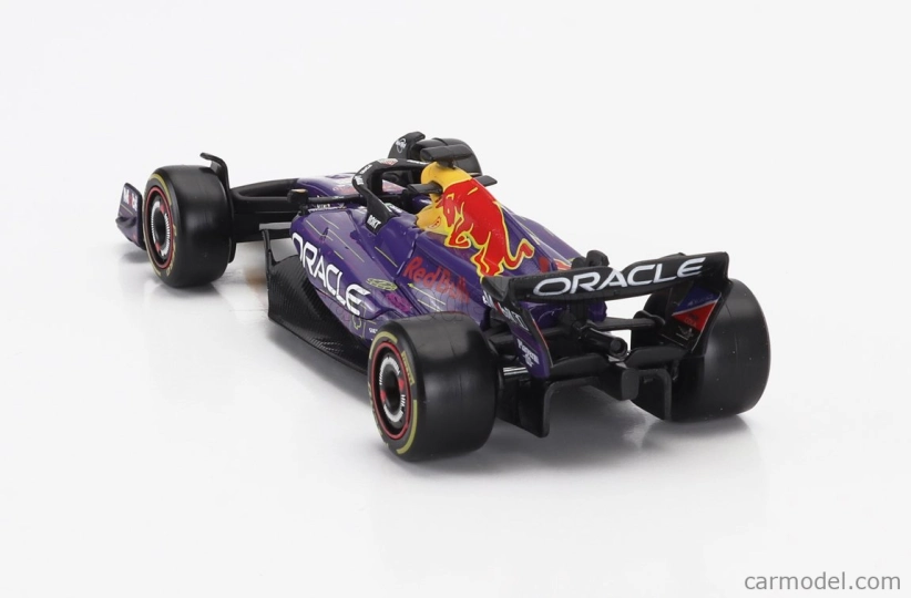 Bburago Red bull F1 Rb19 Team Oracle Red Bull Racing N 1 World Champion Winner Las Vegas Usa Gp 2023 Max Verstappen 1:43 fialová žltá červená