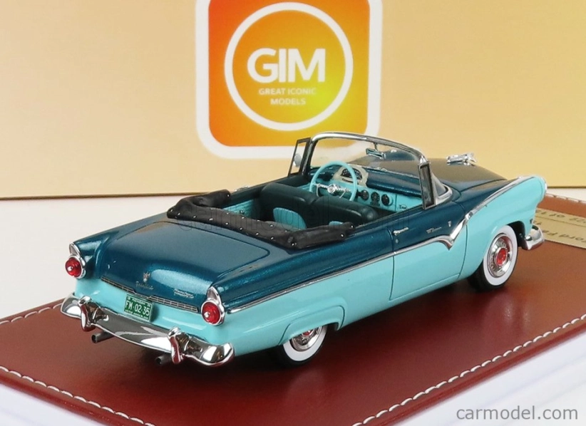 Great-iconic-models Ford USA Fairlane Sunliner Cabriolet 1955 1:43, tyrkysová