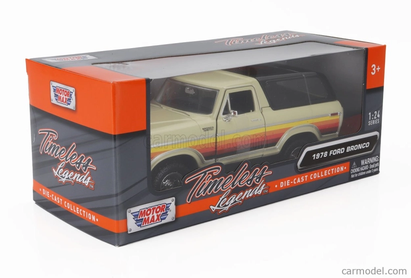 Motor-max Ford usa Bronco Hard-top Closed 1978 1:24 Beige Black