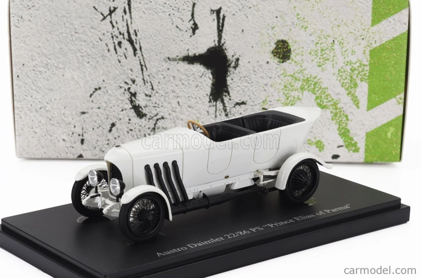 Autocult Austro daimler 22/86ps Spezial Prince Elias Of Parma Rakúsko 1909 1:43 Biela