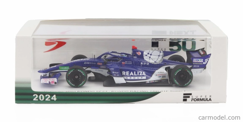 Spark-model Dallara Sf23 Trd 01f Team Realize Corporation Kondo Racing N 3 Super Formula Season 2024 Kenta Yamashita 1:43 Modrá Bílá