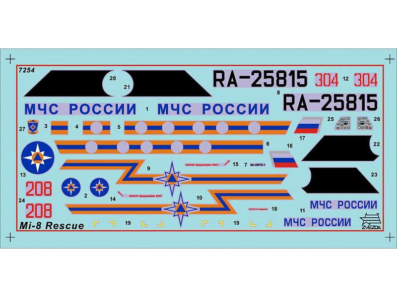 Zvezda Mil Mi-8 záchranná verzia (1:72)