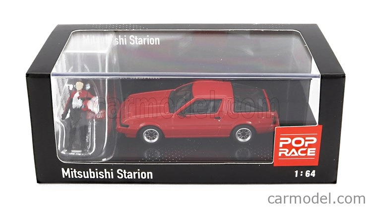 Pop-race-limited Mitsubishi Starion With Driver Figure 1988 1:64 Red