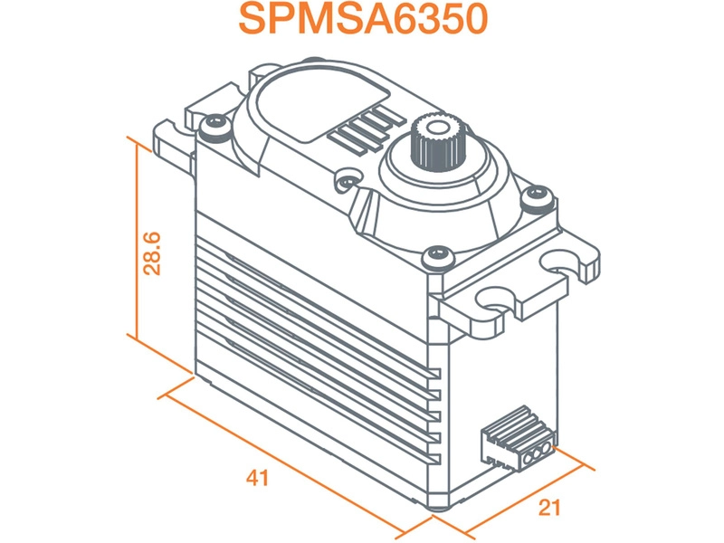 Servo Spektrum A6350 61,4 kg.cm 0,095s/60° BL HV