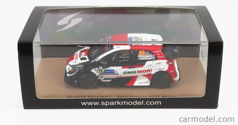 Spark-model Toyota Yaris Wrc Team Toyota Gazoo Racing Wrt N 69 Winner Rally Estonia 2021 K.rovanpera - J.halttunen 1:43 Biela červená čierna