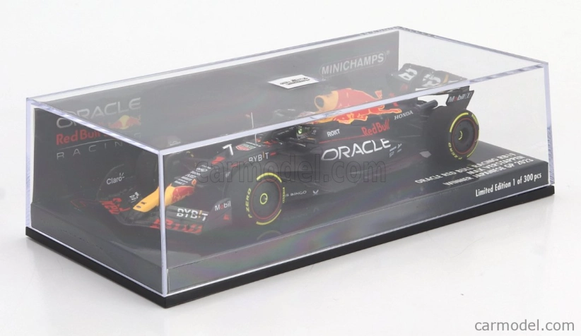 Minichamps Red bull F1 Rb19 Team Oracle Red Bull Racing N 1 Víťaz majstrovstiev sveta Japonsko Gp 2023 Max Verstappen 1:43 Matt Blue