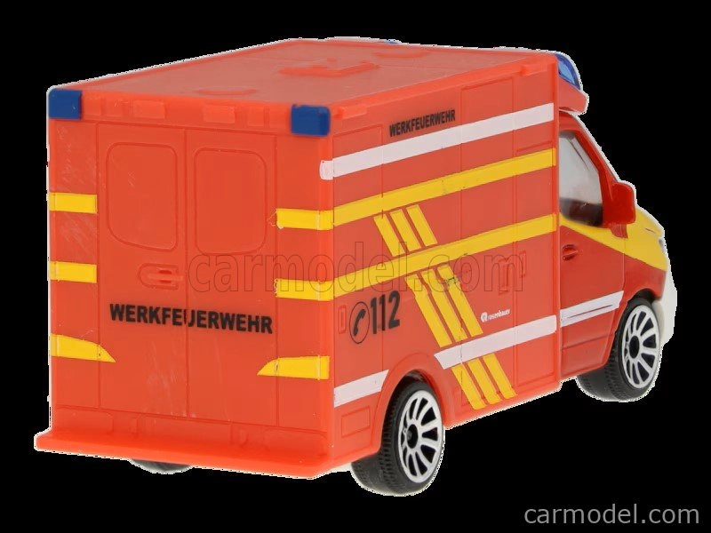 Majorette Mercedes benz Sprinter Van Feuerwehr 2018 1:64 Červená Žlutá Bílá