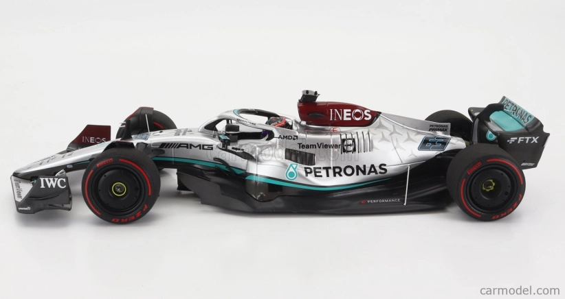 Minichamps Mercedes gp F1 W13e Mercedes-amg Petronas F1 N 63 1:18, stříbrná
