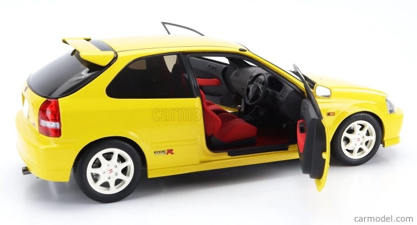 Motorhelix Honda Civic Ek9 Type R With Engine And Accessories 1999 1:18 Žlutá Barva Slunečního Světla