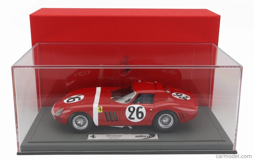 Bbr-models Ferrari 250 Gto 3.0l V12 Team North American Racing N.a.r.t. N 26 24h Le Mans 1964 Ed Hugus - Jose Rosinski - Con Vetrina - With Showcase 1:18 Červená Bílá