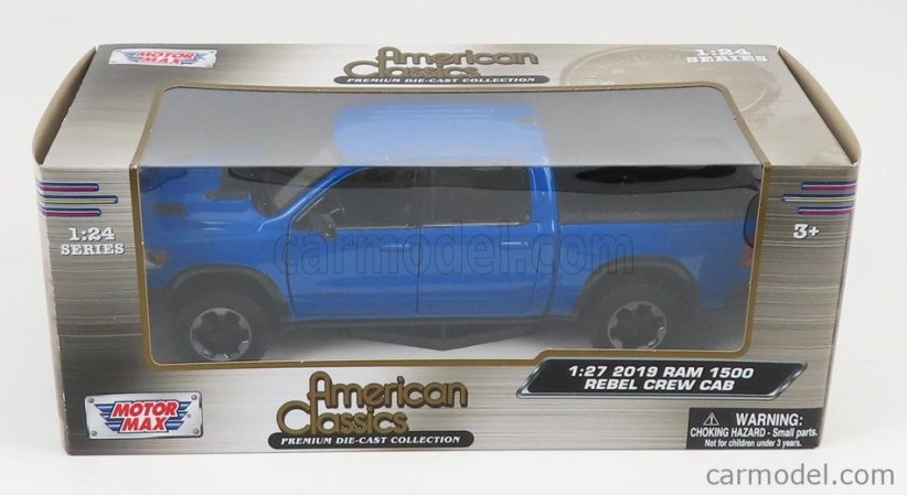 Motor-max Dodge Ram 1500 Double Cab Pick-up 2019 1:24 Modrá
