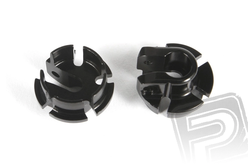 Čierne hliníkové tanieriky tlmičov 12mm (2 ks.)