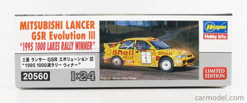 Hasegawa Mitsubishi Lancer Gsr Evolution Iii 1995 1:24 /