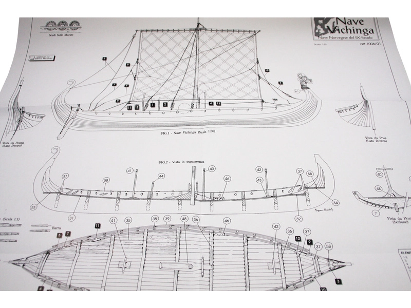 AMATI Oseberg vikingská loď 1:50 kit