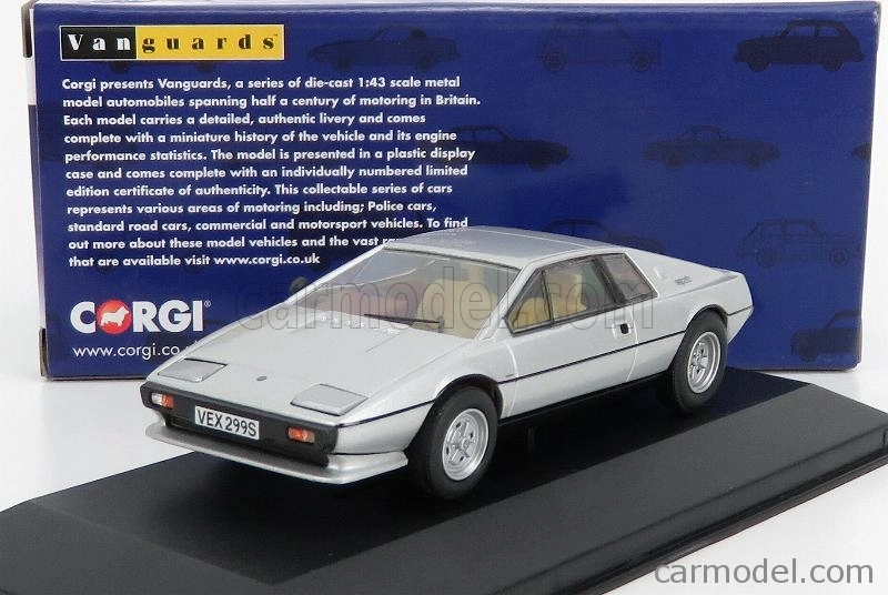 Vanguards Lotus Esprit Mki Coupe 1976 - Personal Car Colin Chapman 1:43 Silver
