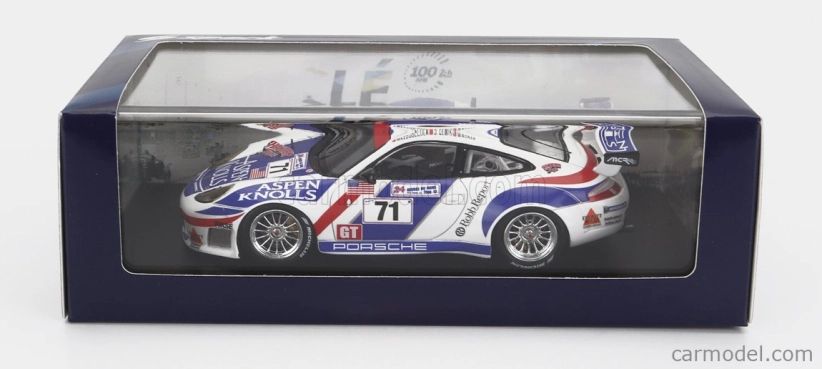Spark-model Porsche 911 996 Gt3 R 3.6l Team Colucci Racing N 71 24h Le Mans 2000 C.wagner - S.lewis - B.mazzuoccola 1:43 Bílá 2 Tóny Modrá