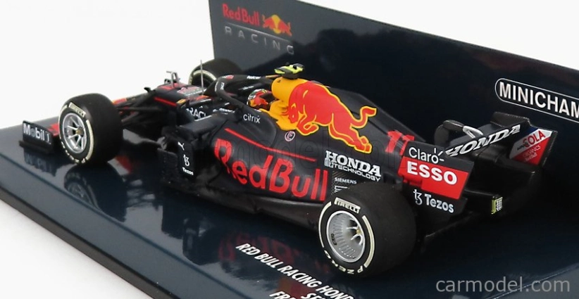 Minichamps Red bull F1 Rb16b Honda Ra620h Team Aston Martin N 11 3rd French Gp 2021 Sergio Perez 1:43 Matná modrá žltá červená
