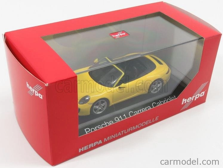 Herpa Porsche 911 991-2 Carrera Cabriolet 2016 1:43 Žlutá