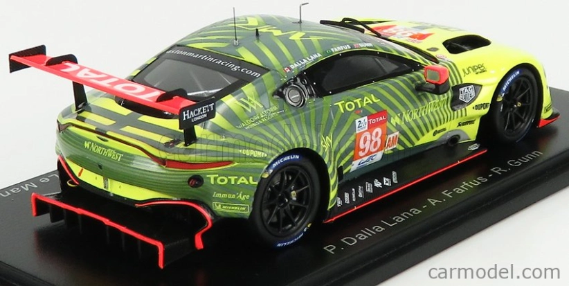 Spark-model Aston martin Vantage Amr Team Aston Martin Racing N 98 33rd 24h Le Mans 2020 P.della Lana - A.farfus - R.gunn 1:43 Yellow