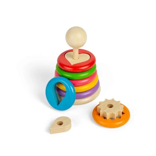 Bigjigs Toys Nasazování tvarů na tyč