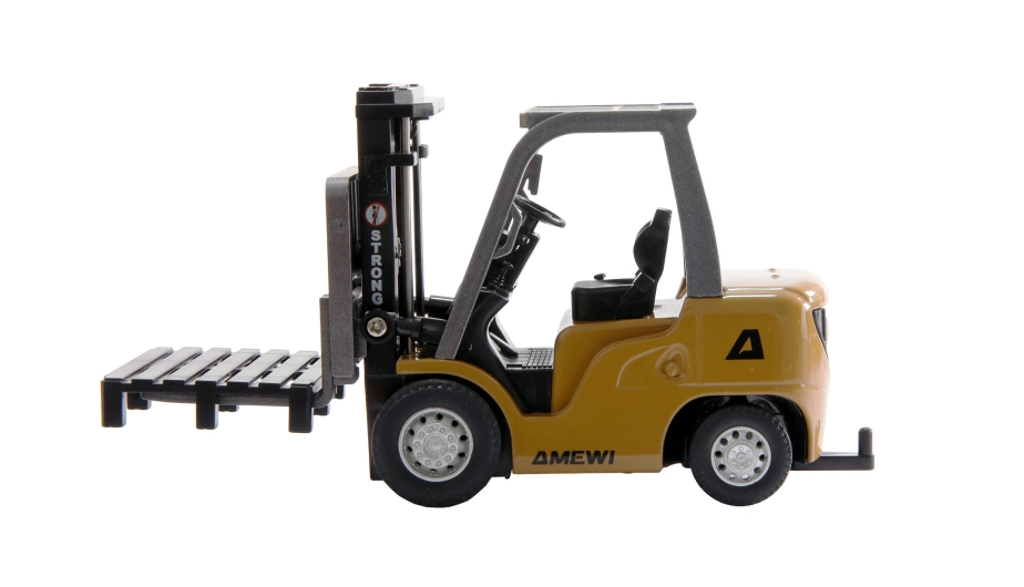 Mini kovový RC vysokozdvižný vozík s přívěsem, proporcionální 8kanálový 1:64 RTR