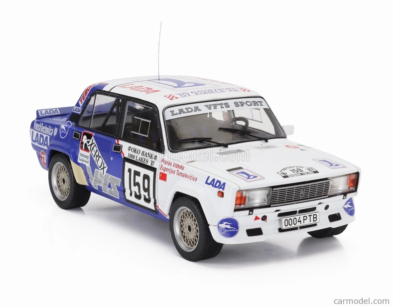 Ixo-models Lada fiat 2105 Vfts N 159 Rally 1000 Lakes 1987 Eugenijus Tumalevicious - Pranas Videika 1:18 Bílá Modrá