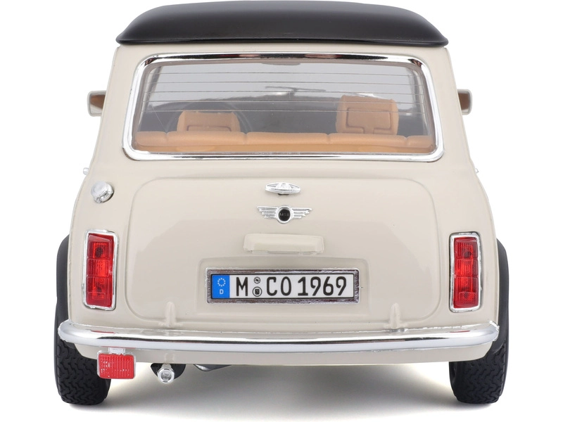 Bburago Mini Cooper 1969 1:18 krémová