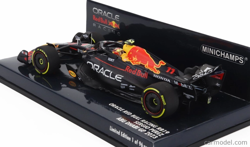 Minichamps Red bull F1 Rb19 Team Oracle Red Bull Racing N 11 4. Abu Dhabi GP 2023 Sergio Perez 1:43 Matt Blue
