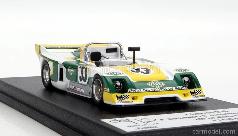 Trofeu Chevron B36 2.0l S4 Team Societe Racing N 33 24h Le Mans 1979 A.dechelette - C.dechelette - M.tarres 1:43 Biela Žltá Zelená